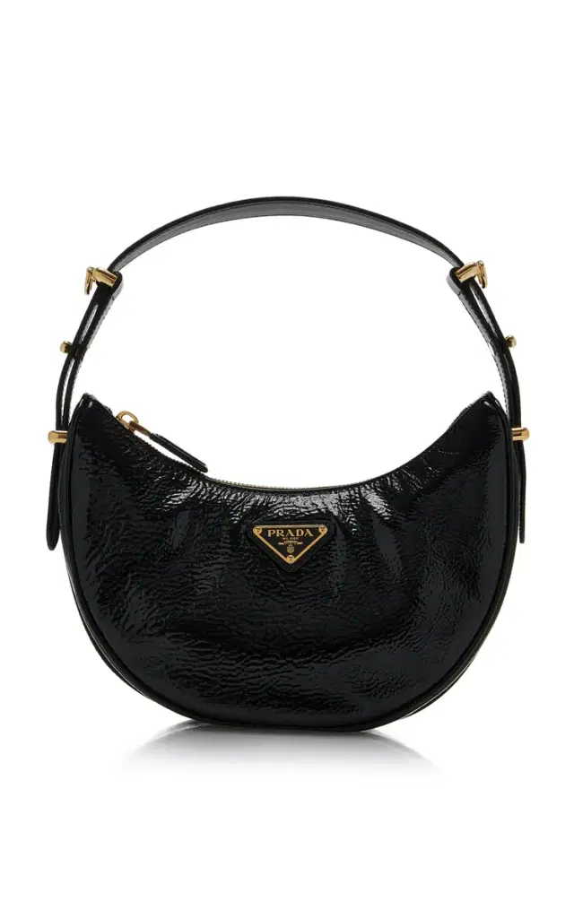 Prada Arqué Patent Leather Shoulder Bag
