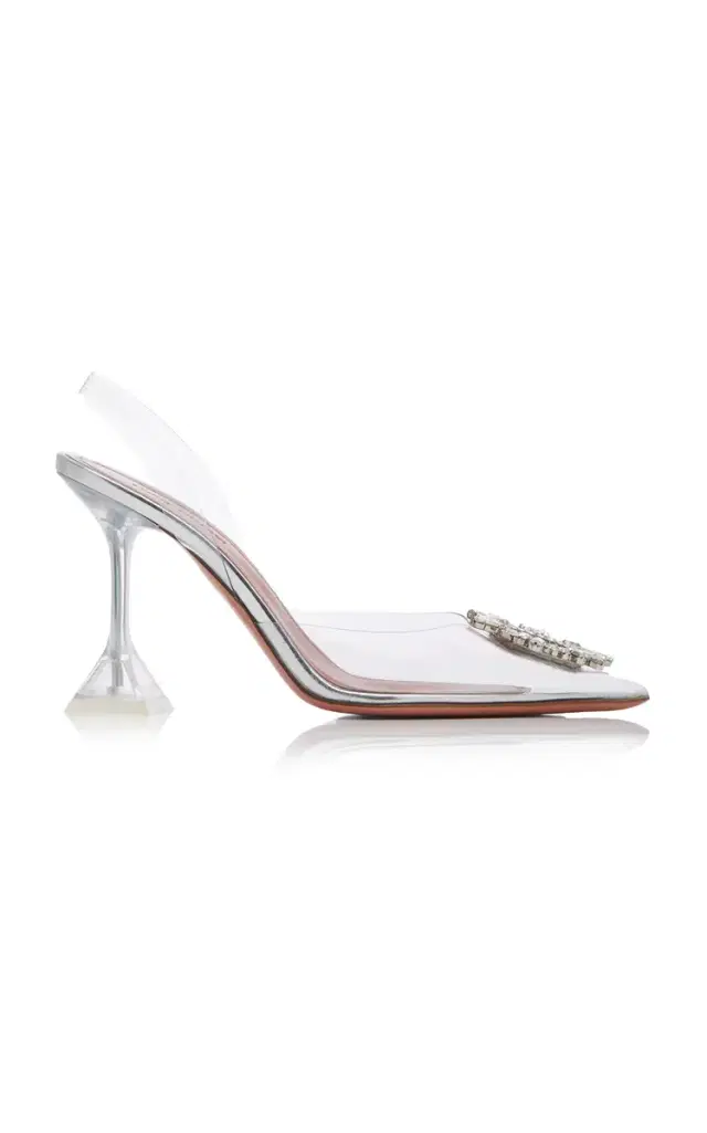Amina Muaddi Begum Crystal-Embellished PVC Pumps
