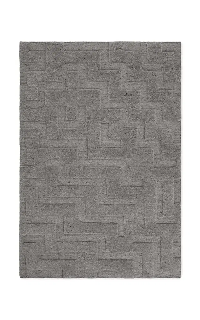 4'X 6'Boho Shaggy Area Rug - Grey