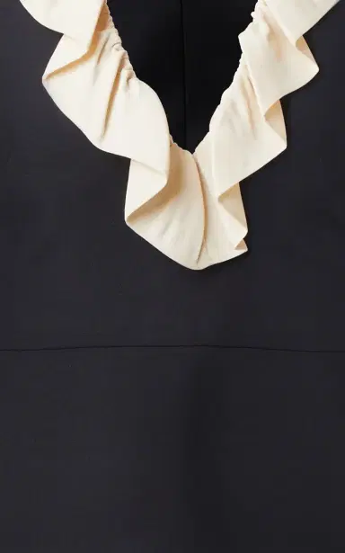 Valentino Garavani Ruffled-Trim Flax Mini Dress | Thumbnail 5 Valentino Garavani Ruffled-Trim Flax Mini Dress | Thumbnail 5