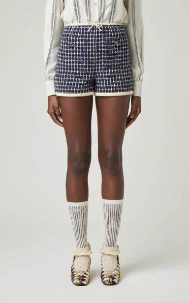 Valentino Garavani Bow-Detailed Virgin-Wool Blend Shorts | Thumbnail 3