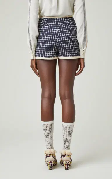 Valentino Garavani Bow-Detailed Virgin-Wool Blend Shorts | Thumbnail 4