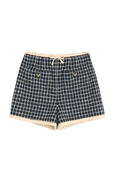 Valentino Garavani Bow-Detailed Virgin-Wool Blend Shorts | Thumbnail 6