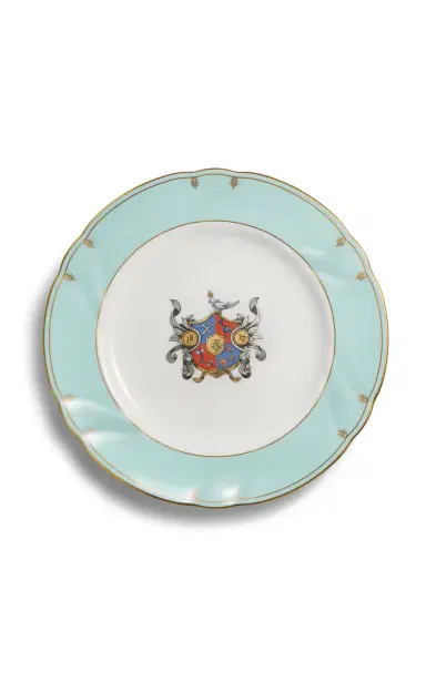Tiffany & Co. Crest Bone China Dessert Plate - Blue | Thumbnail 1 Tiffany & Co. Crest Bone China Dessert Plate - Blue | Thumbnail 1