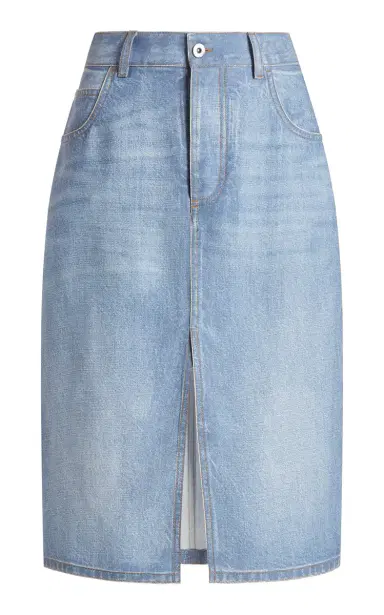 Bottega Veneta Denim-Printed Midi Skirt | Thumbnail 6