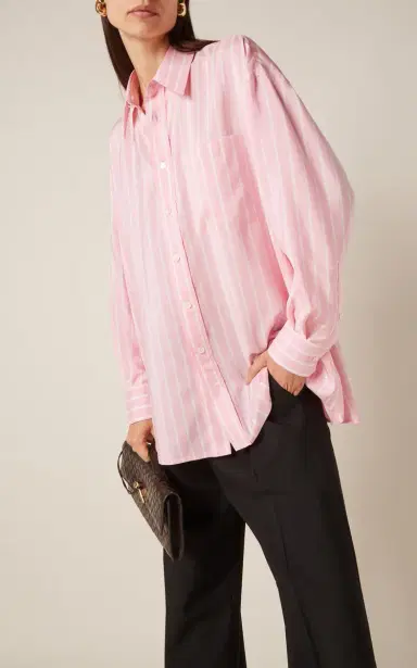 Bottega Veneta Striped Silk Button-Down Shirt | Thumbnail 2 Bottega Veneta Striped Silk Button-Down Shirt | Thumbnail 2