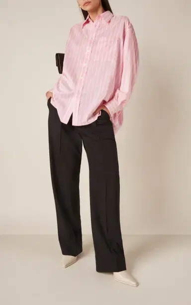 Bottega Veneta Striped Silk Button-Down Shirt | Thumbnail 3 Bottega Veneta Striped Silk Button-Down Shirt | Thumbnail 3