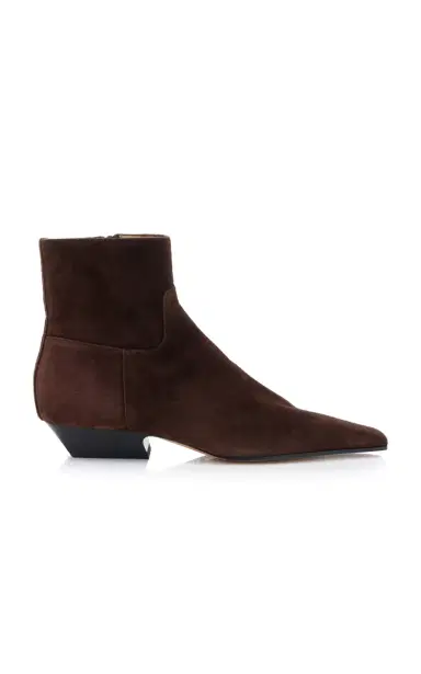 Khaite Marfa Suede Western Ankle Boots | Thumbnail 7 Khaite Marfa Suede Western Ankle Boots | Thumbnail 7