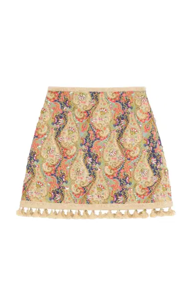 Valentino Garavani Embroidered Cotton Mini Skirt | Thumbnail 6