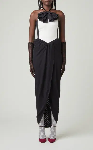 Valentino Garavani Ruffle-Trimmed Silk-Georgette Gown | Thumbnail 2 Valentino Garavani Ruffle-Trimmed Silk-Georgette Gown | Thumbnail 2