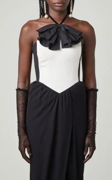 Valentino Garavani Ruffle-Trimmed Silk-Georgette Gown | Thumbnail 3 Valentino Garavani Ruffle-Trimmed Silk-Georgette Gown | Thumbnail 3