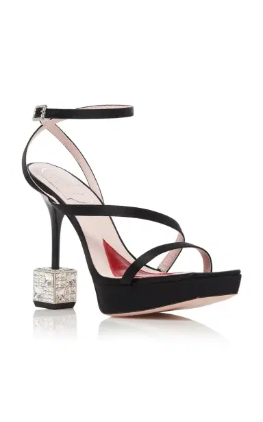 Roger Vivier Embellished-Cube Satin Sandals | Thumbnail 5 Roger Vivier Embellished-Cube Satin Sandals | Thumbnail 5