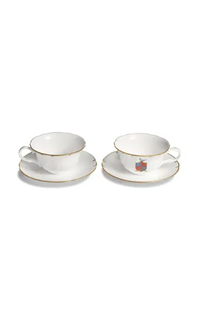 Tiffany & Co. Crest Set-of-Two Bone China Tea Cup | Thumbnail 2 Tiffany & Co. Crest Set-of-Two Bone China Tea Cup | Thumbnail 2