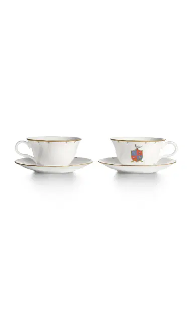 Tiffany & Co. Crest Set-of-Two Bone China Tea Cup | Thumbnail 4 Tiffany & Co. Crest Set-of-Two Bone China Tea Cup | Thumbnail 4