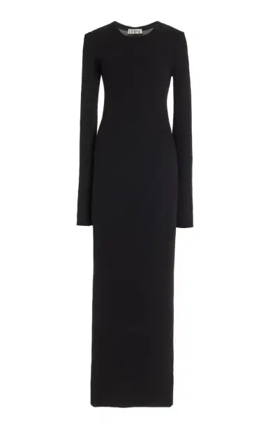ÉTERNE Crewneck Cotton-Blend Maxi Dress | Thumbnail 1