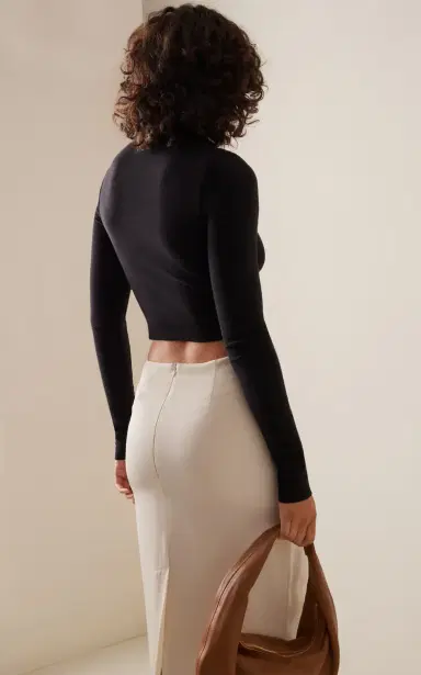 ÉTERNE Cropped Cotton-Blend Turtleneck Top | Thumbnail 4 ÉTERNE Cropped Cotton-Blend Turtleneck Top | Thumbnail 4