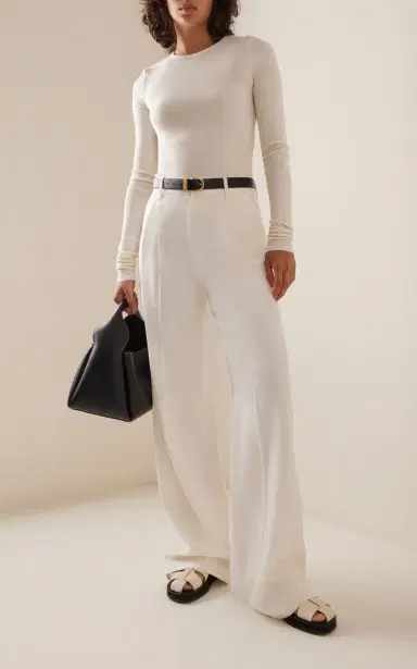 ÉTERNE Long Sleeve Cotton-Blend Top | Thumbnail 2 ÉTERNE Long Sleeve Cotton-Blend Top | Thumbnail 2