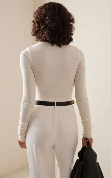 ÉTERNE Long Sleeve Cotton-Blend Top | Thumbnail 4 ÉTERNE Long Sleeve Cotton-Blend Top | Thumbnail 4