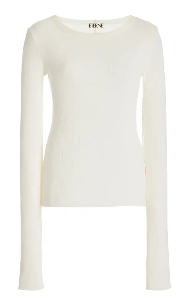 Long Sleeve Cotton-Blend Top