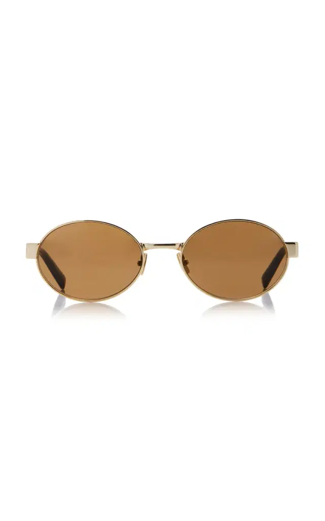 Round-Frame Metal Sunglasses