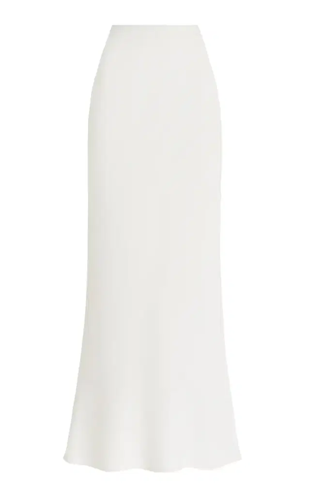 Anemos Bias-Cut Stretch Twill Maxi Skirt