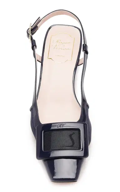 Roger Vivier Belle Vivier Lacquered Mesh Slingback Pumps | Thumbnail 4