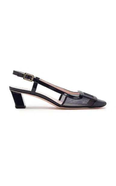 Roger Vivier Belle Vivier Lacquered Mesh Slingback Pumps | Thumbnail 1
