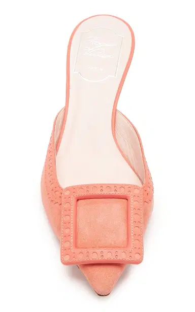 Roger Vivier Viv In The City Perforated Suede Mules | Thumbnail 4 Roger Vivier Viv In The City Perforated Suede Mules | Thumbnail 4