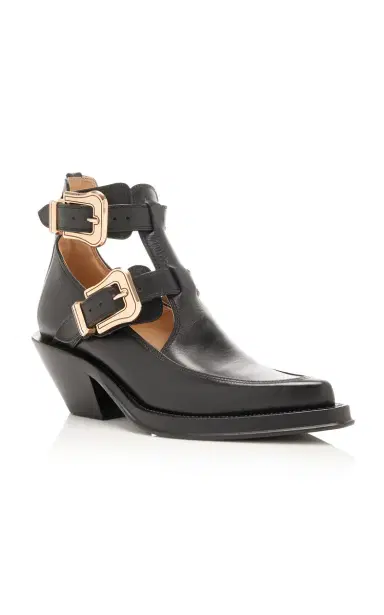 Gabriela Hearst Castro Buckle-Detailed Leather Ankle Boots | Thumbnail 3