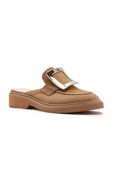 Roger Vivier Viv Rangers Buckle-Detailed Suede Mule Loafers | Thumbnail 5 Roger Vivier Viv Rangers Buckle-Detailed Suede Mule Loafers | Thumbnail 5