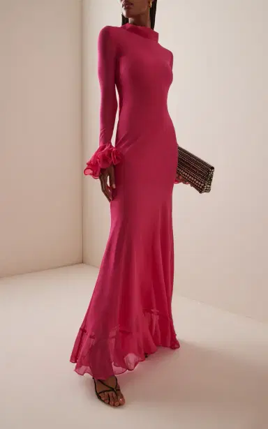 DE LA VALI Daira Georgette Gown | Thumbnail 2