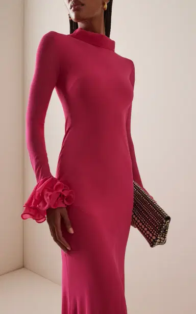 DE LA VALI Daira Georgette Gown | Thumbnail 3