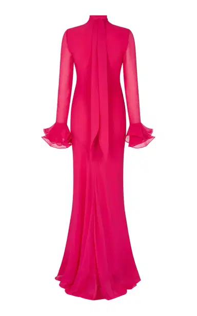 DE LA VALI Daira Georgette Gown | Thumbnail 5