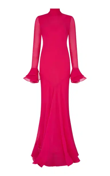 DE LA VALI Daira Georgette Gown | Thumbnail 6