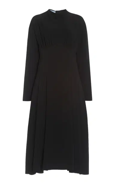 Prada Satin Sable Midi Dress | Thumbnail 1