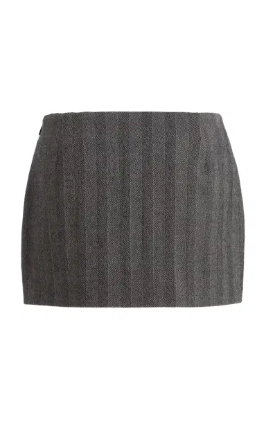 Ferragamo Herringbone Stretch-Wool Mini Skirt | Thumbnail 5 Ferragamo Herringbone Stretch-Wool Mini Skirt | Thumbnail 5
