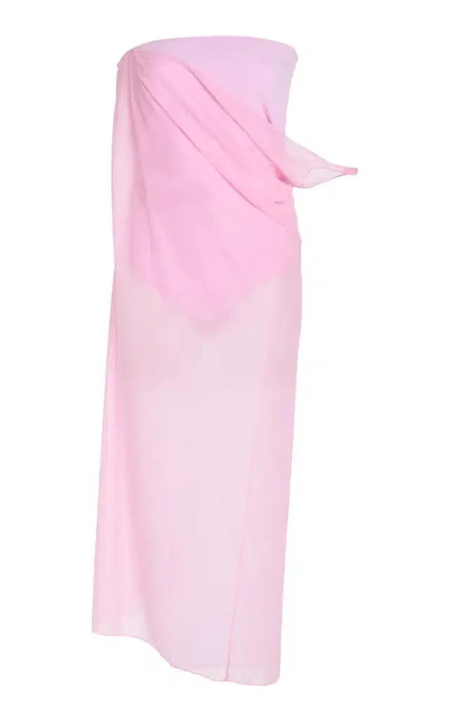 Courrèges Single-Sleeve Glass Jersey Dress