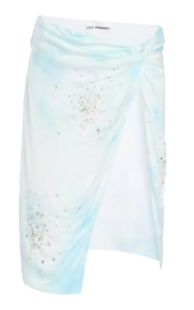 DES_PHEMMES Exclusive Riviera Embellished Midi Wrap Skirt