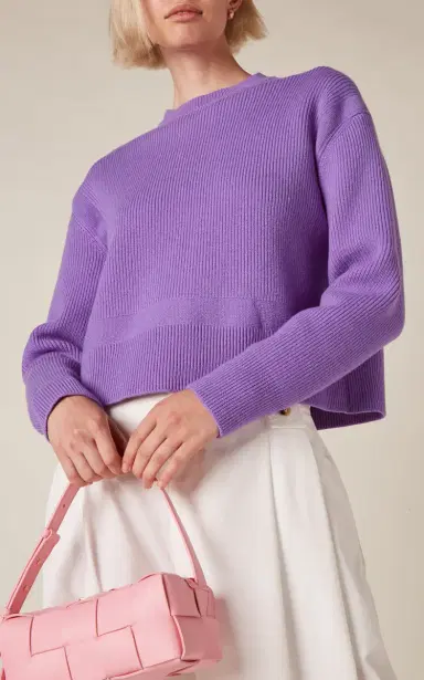 Bottega Veneta English Ribbed Cashmere-Blend Sweater | Thumbnail 2