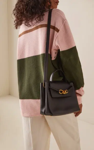 Bottega Veneta Pique-Striped Cotton Polo Sweater | Thumbnail 4