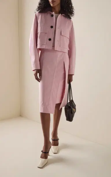 Bottega Veneta Cotton Canvas Midi Wrap Skirt | Thumbnail 2 Bottega Veneta Cotton Canvas Midi Wrap Skirt | Thumbnail 2