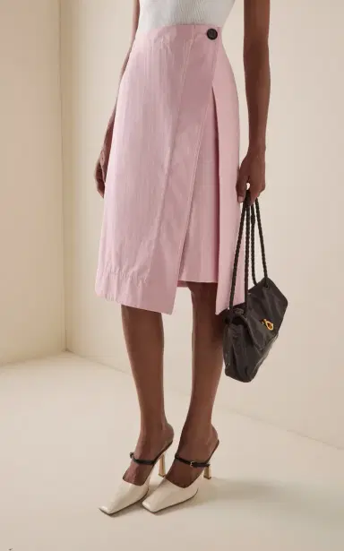 Bottega Veneta Cotton Canvas Midi Wrap Skirt | Thumbnail 3 Bottega Veneta Cotton Canvas Midi Wrap Skirt | Thumbnail 3