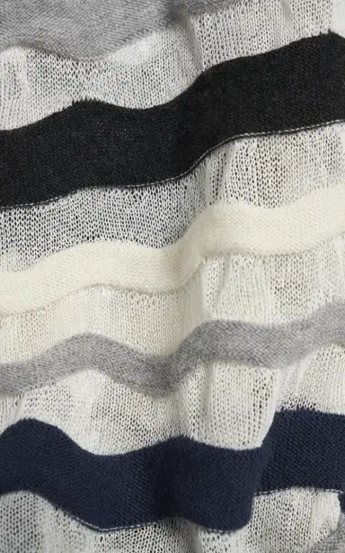 Bottega Veneta Wavy-Knit Cotton-Blend Polo Top | Thumbnail 5 Bottega Veneta Wavy-Knit Cotton-Blend Polo Top | Thumbnail 5