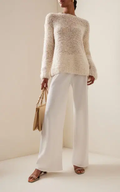 The Row Eryna Hand-Knit Alpaca-Silk Sweater - Neutral - XL | Thumbnail 3
