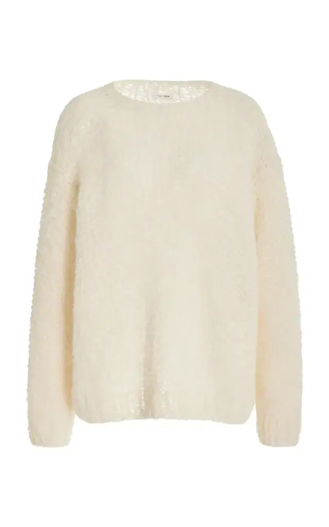 Eryna Hand-Knit Alpaca-Silk Sweater - Neutral - XL
