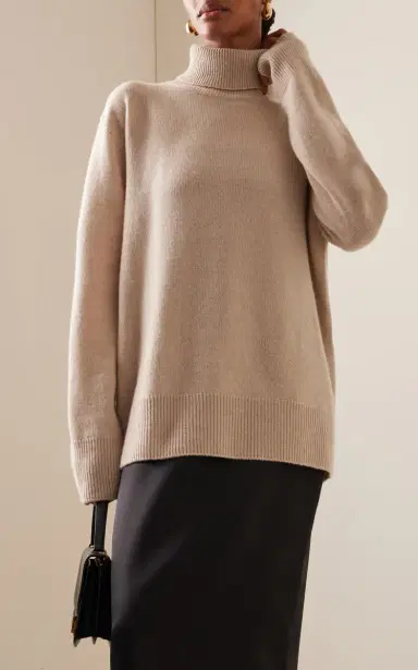 The Row Stepny Oversized Wool-Cashmere Turtleneck Sweater | Thumbnail 2 The Row Stepny Oversized Wool-Cashmere Turtleneck Sweater | Thumbnail 2