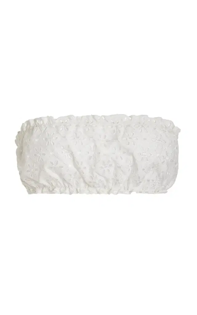 JUILLET SWIMWEAR Exclusive Lee Broderie Anglaise Bandeau Bikini Top