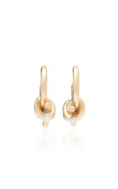 Bottega Veneta 18K Gold Finish Sterling Silver Earrings 2 | Thumbnail 1