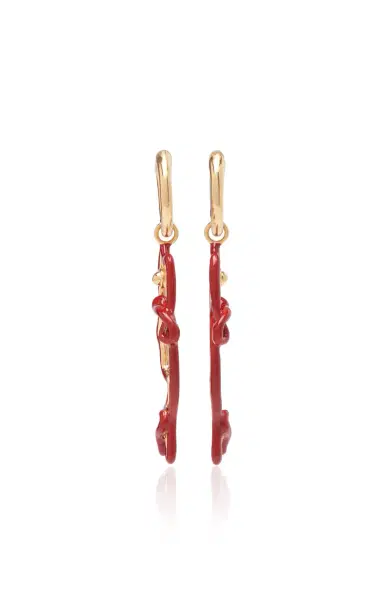 Bottega Veneta Ena 18K Gold Finish Sterling Silver Earrings | Thumbnail 1 Bottega Veneta Ena 18K Gold Finish Sterling Silver Earrings | Thumbnail 1