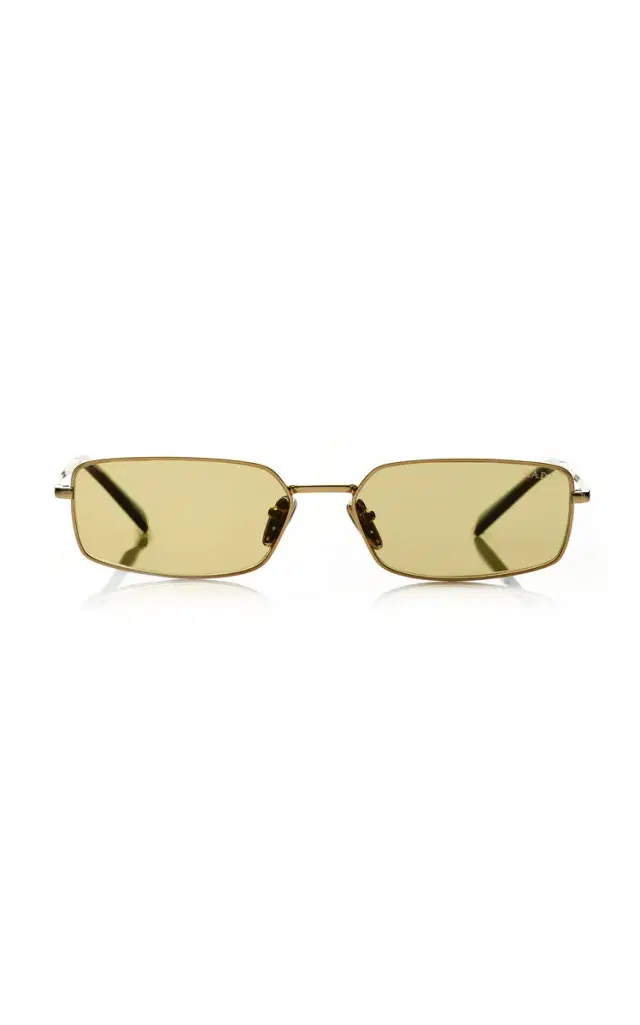Prada Square-Frame Metal Sunglasses
